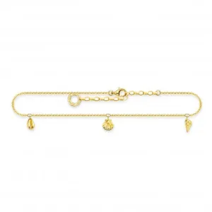Charming Gold Plated Shells Anklet AK0037-413-39-L27V