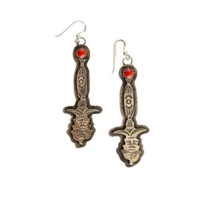 Coral Cornstalk Earrings