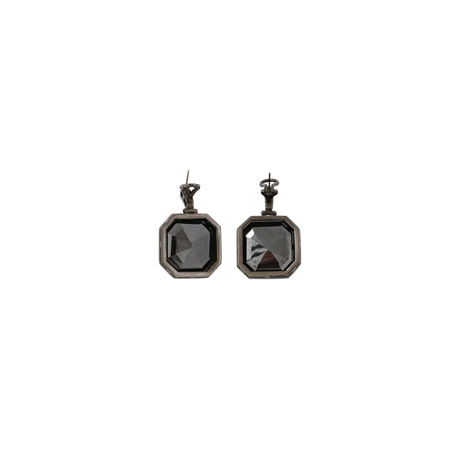 Coral Elephant And Moissanite Earrings