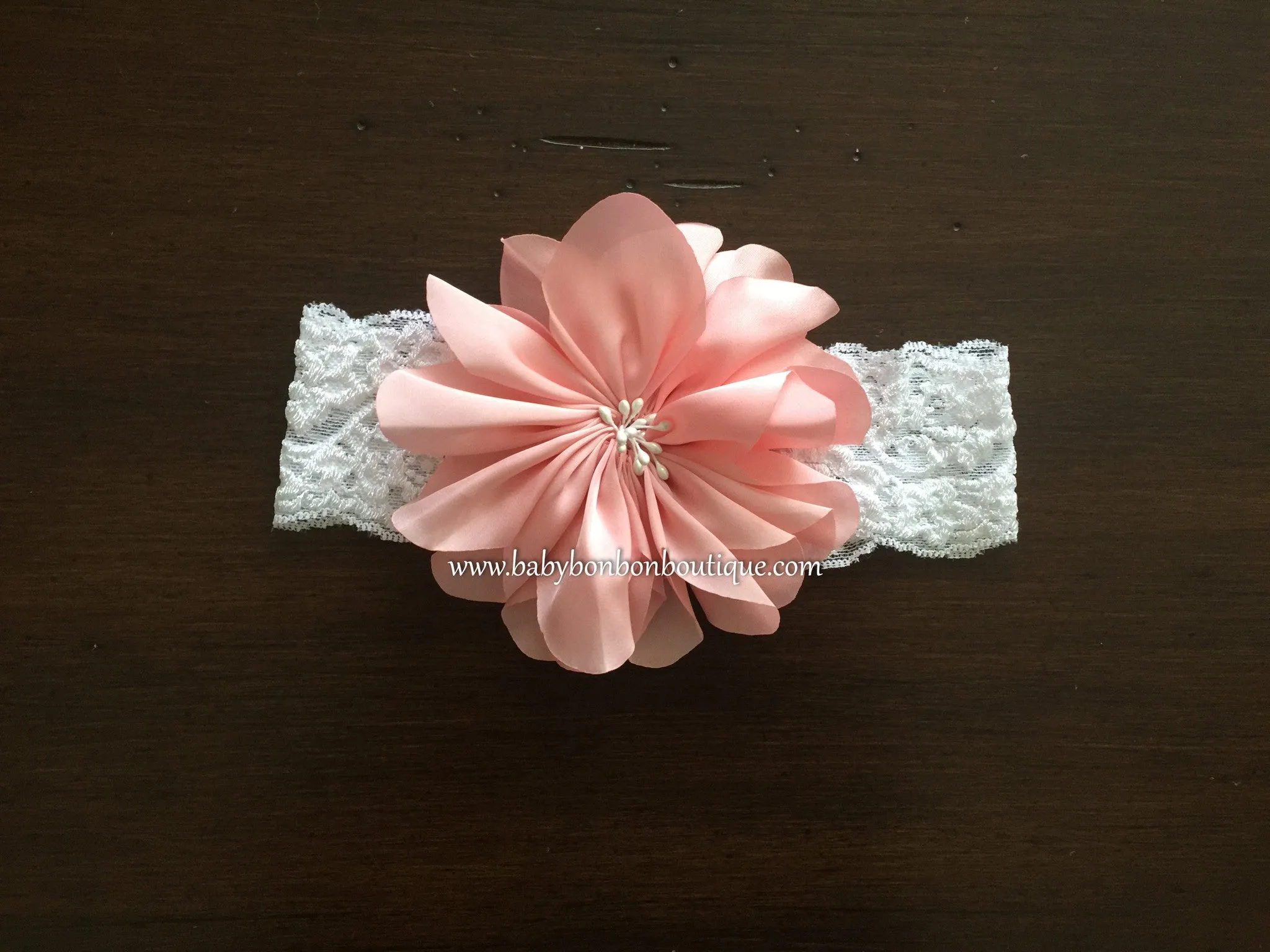 Coral Flower Girl Headband