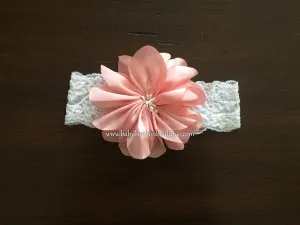 Coral Flower Girl Headband