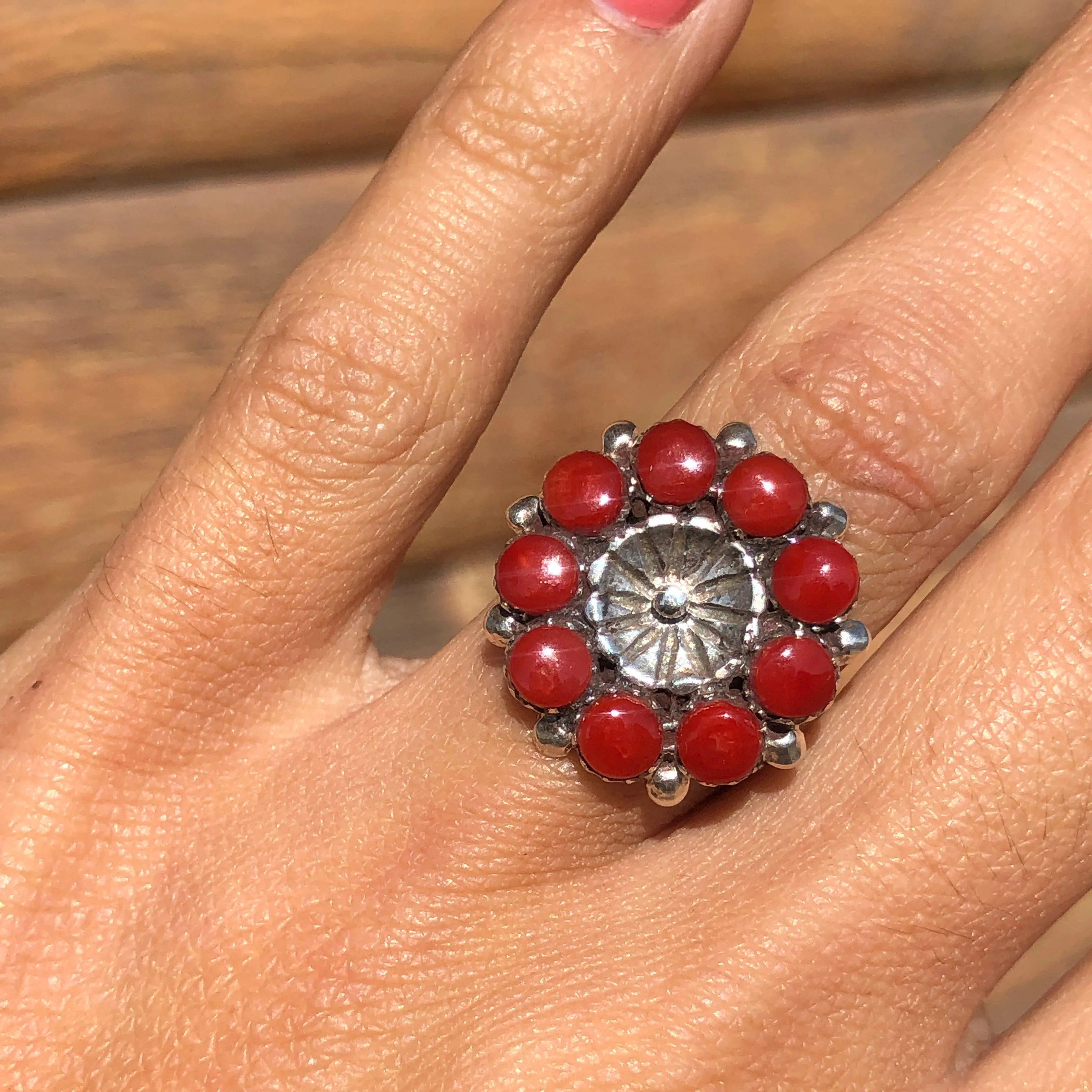 Coral Flower Ring