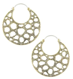 Coral Sponge Brass Hangers / Earrings