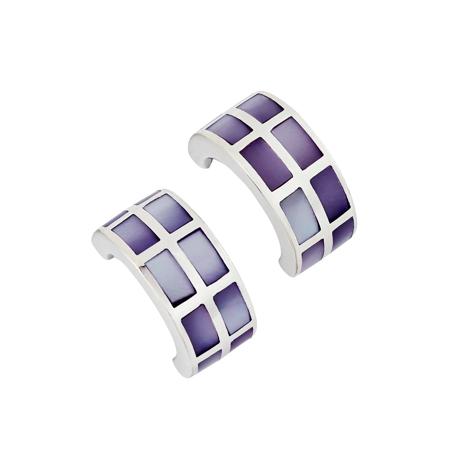 Dash Gemstone Sterling Silver Huggie Earrings