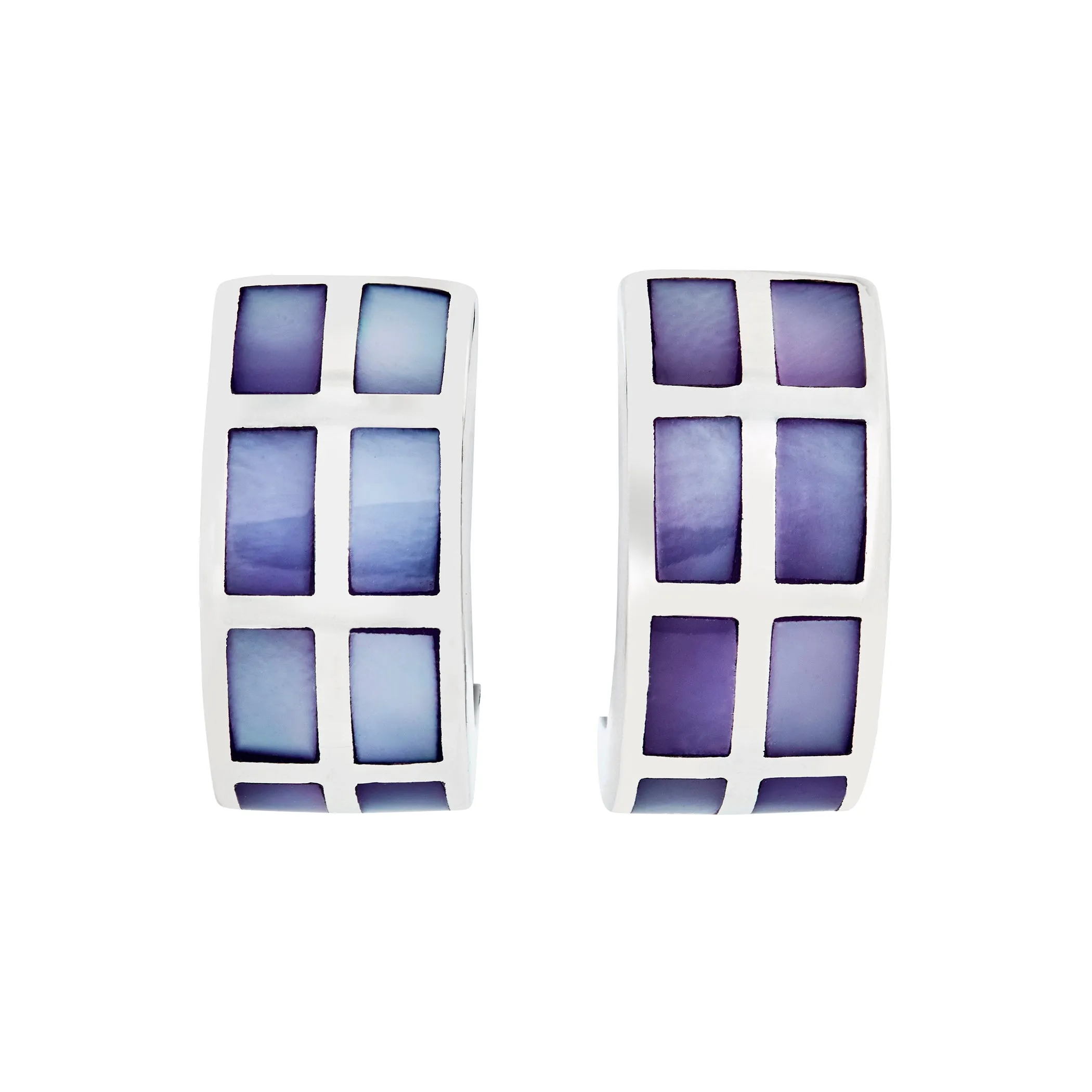Dash Gemstone Sterling Silver Huggie Earrings