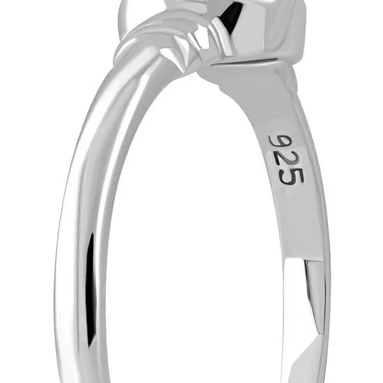 Delicate Garnet Stone Sterling Silver Ring