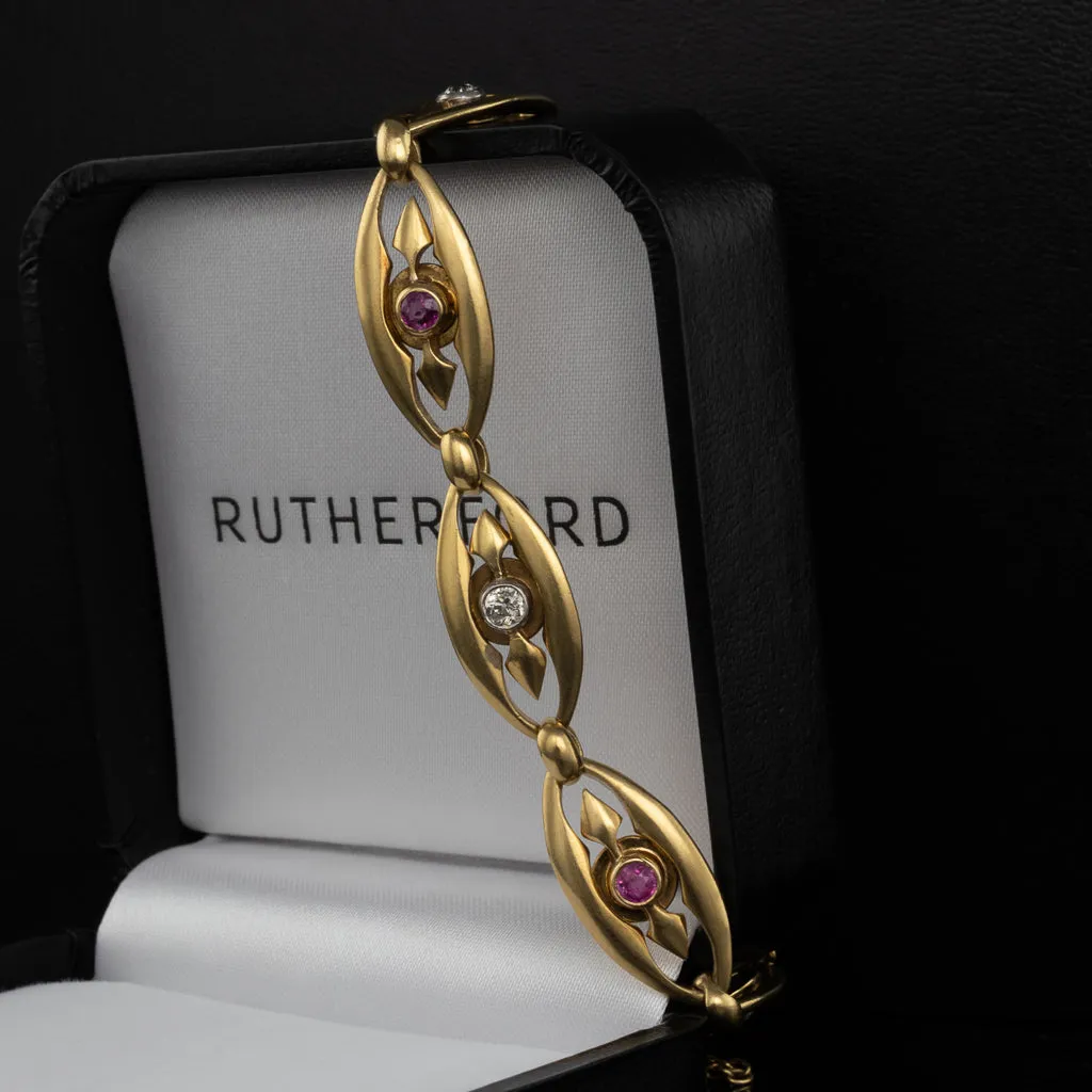 Diamond and Ruby Bracelet
