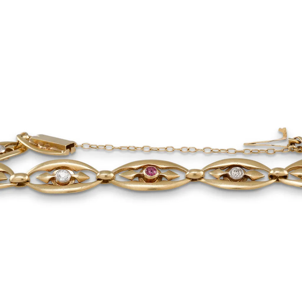 Diamond and Ruby Bracelet