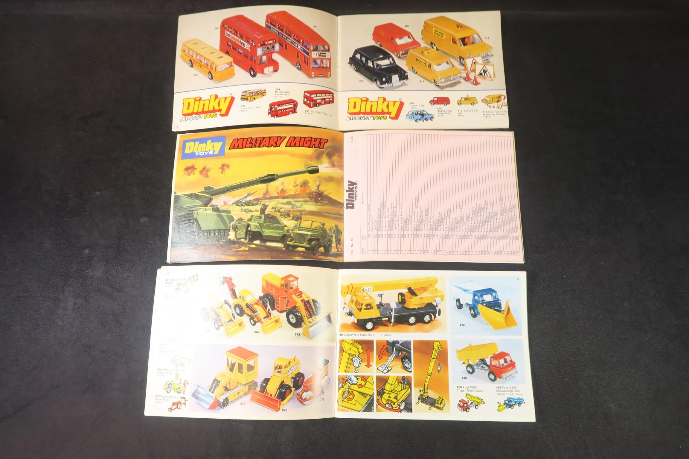 Dinky Catalogues x6, No.13, No.14, No.12, No.13, No.10 & No.11, 99% Mint!