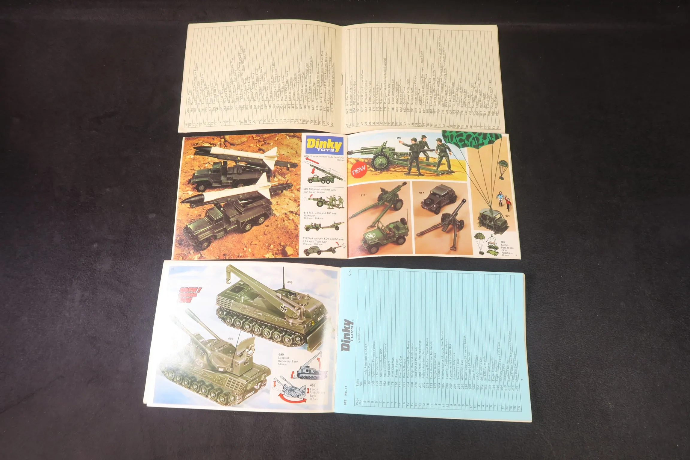 Dinky Catalogues x6, No.13, No.14, No.12, No.13, No.10 & No.11, 99% Mint!