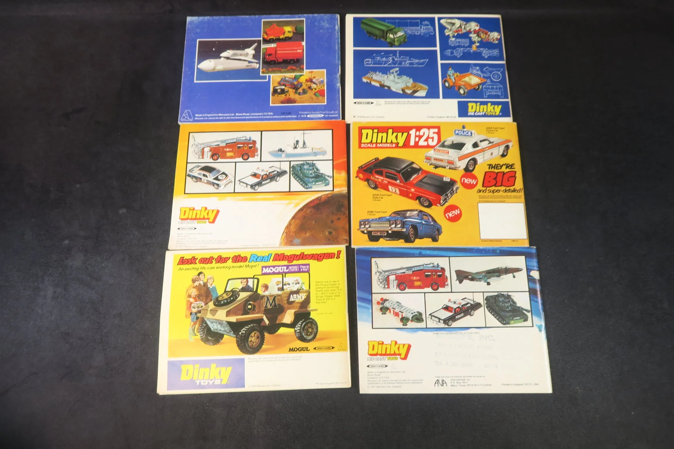 Dinky Catalogues x6, No.13, No.14, No.12, No.13, No.10 & No.11, 99% Mint!