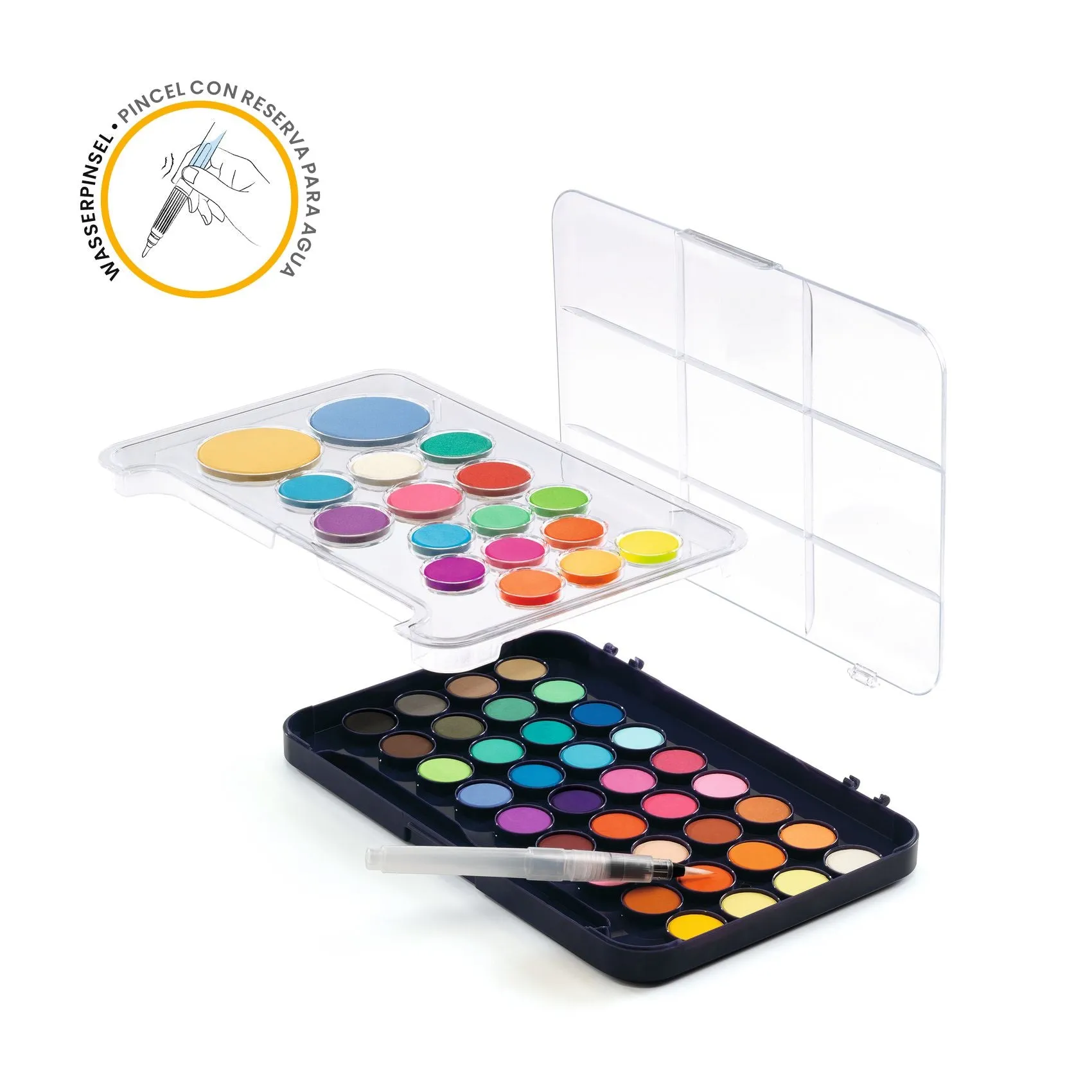 Djeco Colours - Artist's Watercolour Palette 50