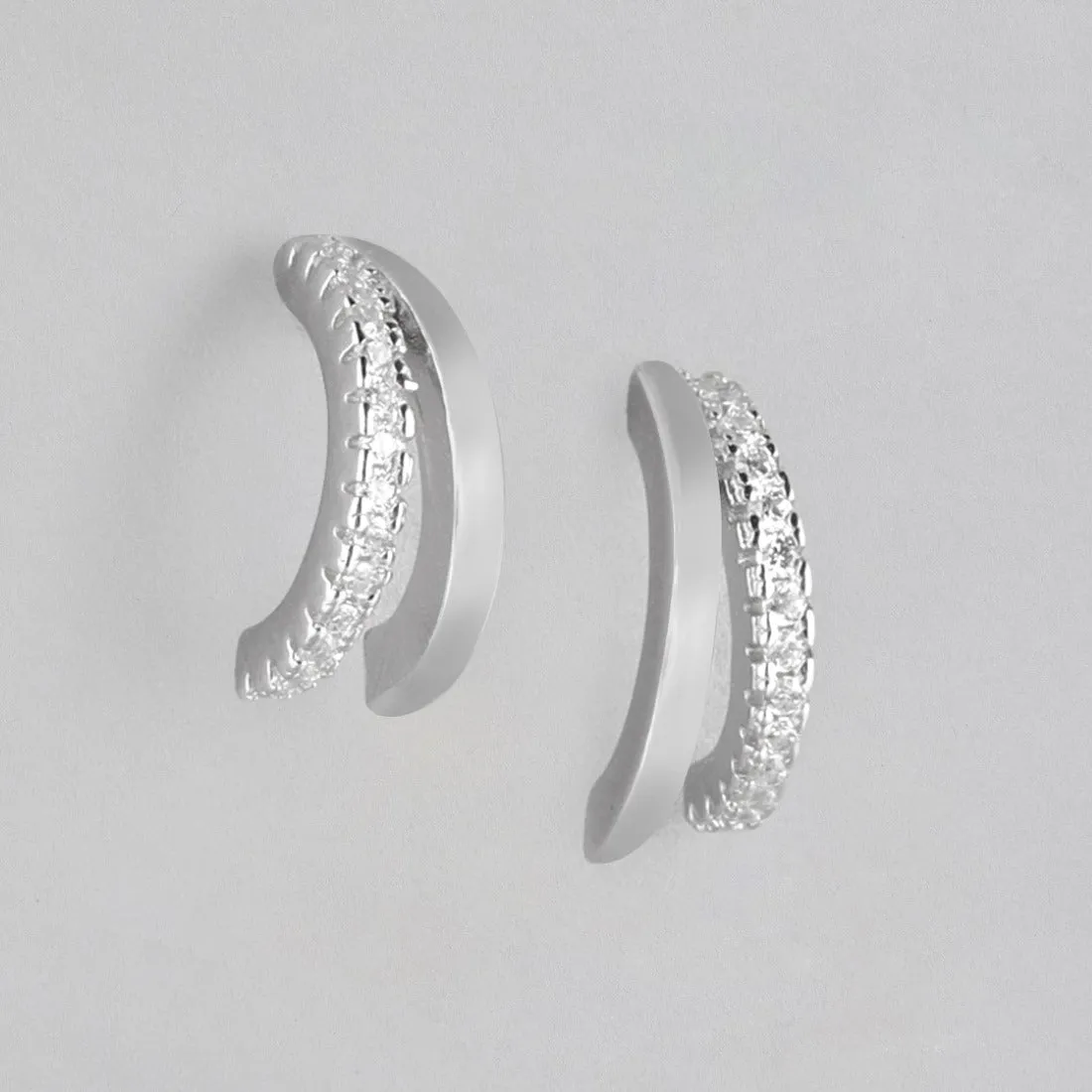 Elegant Rhodium CZ Elegance 925 Sterling Silver Earrings