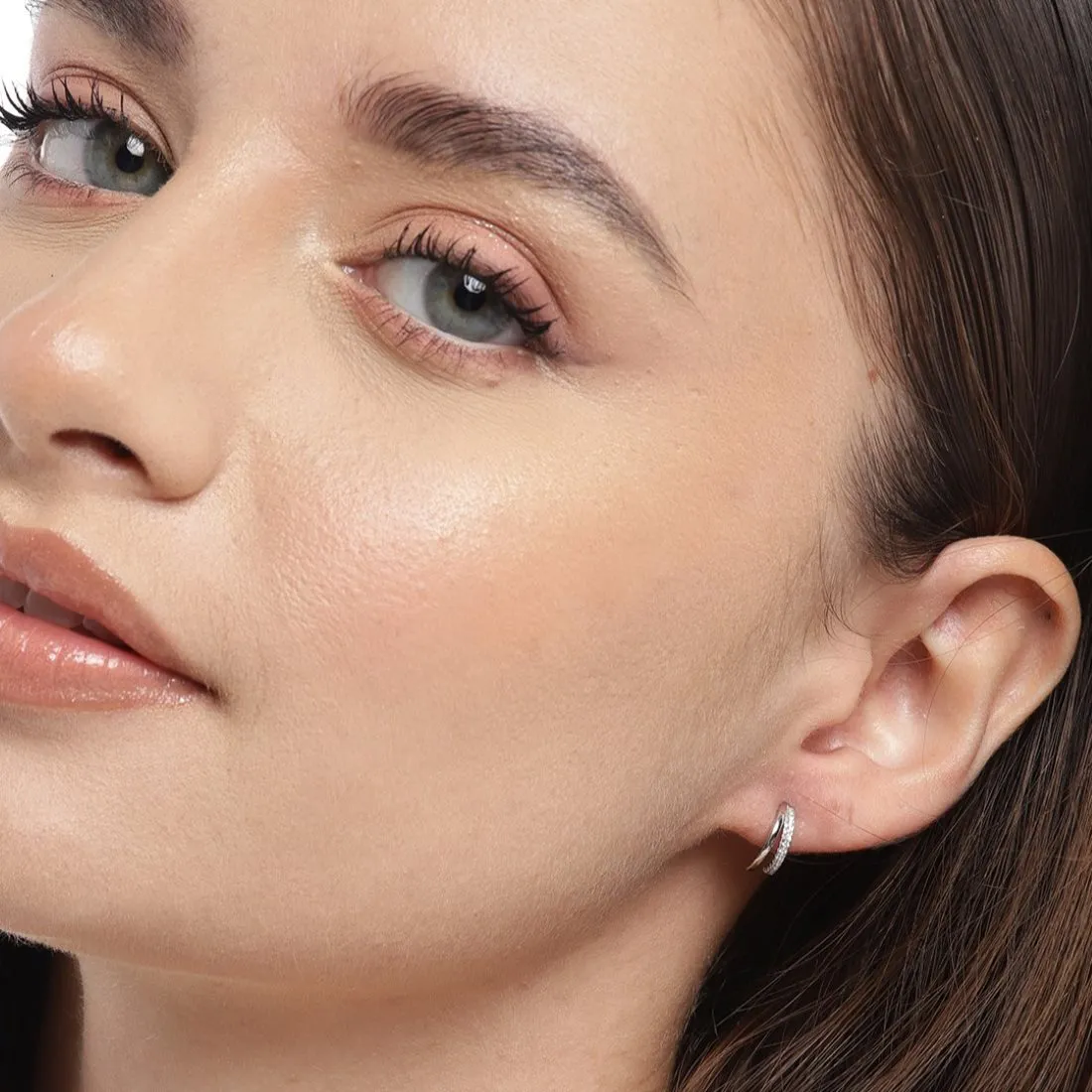Elegant Rhodium CZ Elegance 925 Sterling Silver Earrings