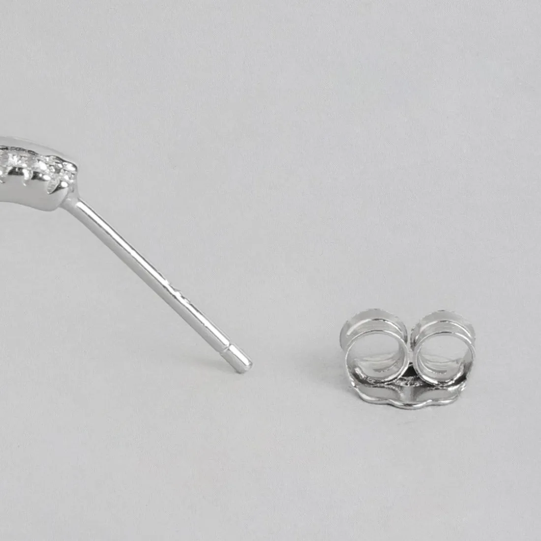 Elegant Rhodium CZ Elegance 925 Sterling Silver Earrings