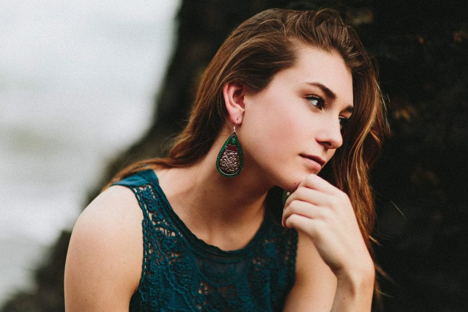 Endless Knot Traditional Tibetan Style Earrings