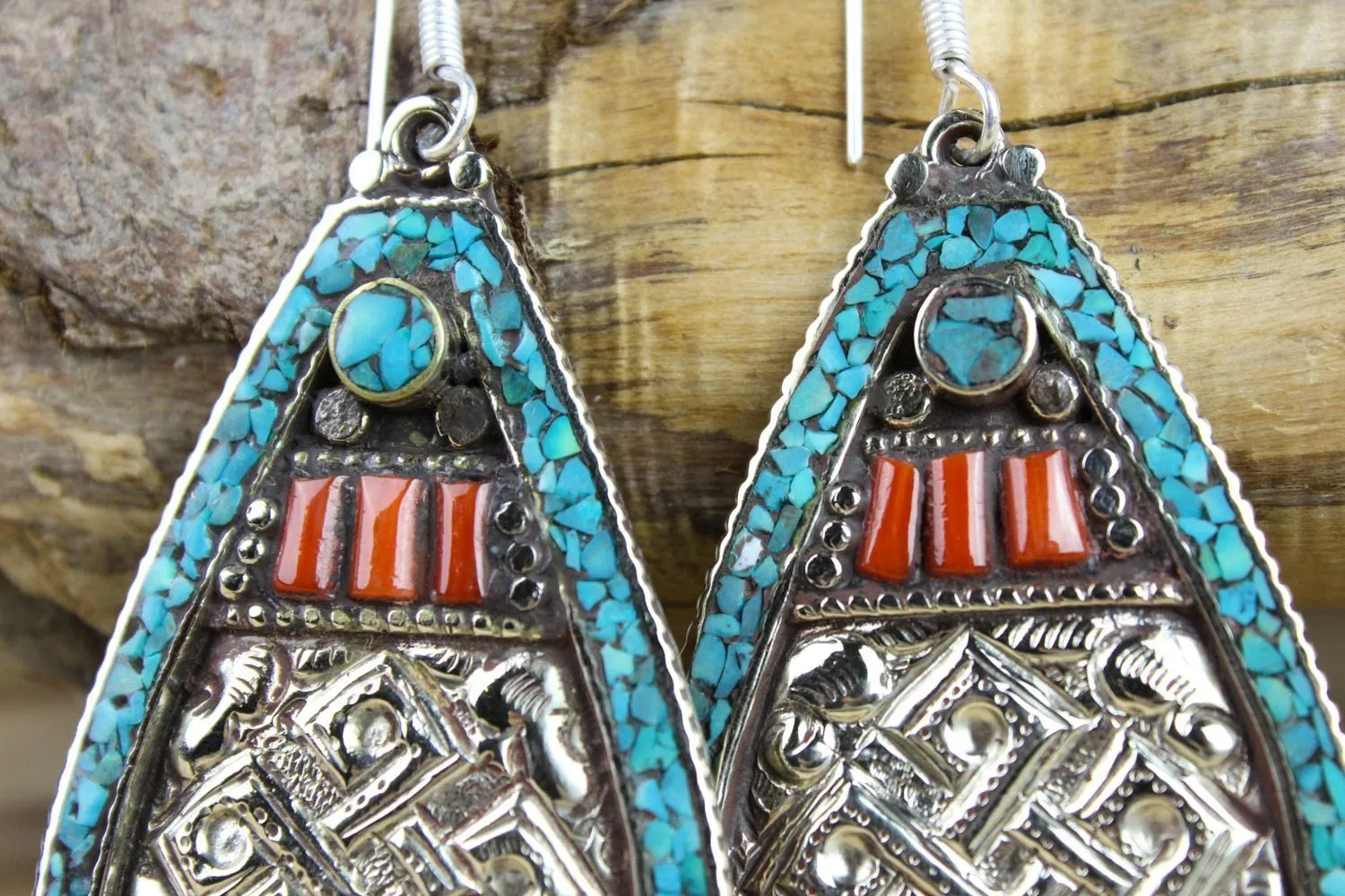 Endless Knot Traditional Tibetan Style Earrings