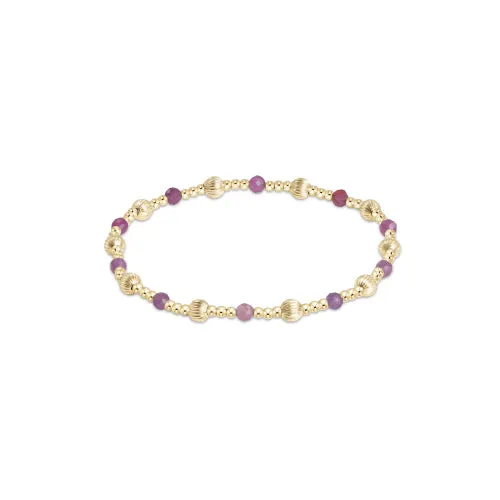 enewton 6.25" Dignity Sincerity Gemstone 4mm Bead Bracelet - Ruby