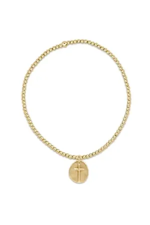 enewton E Newton Classic Gold 2mm Bead Bracelet Inspire Gold Charm