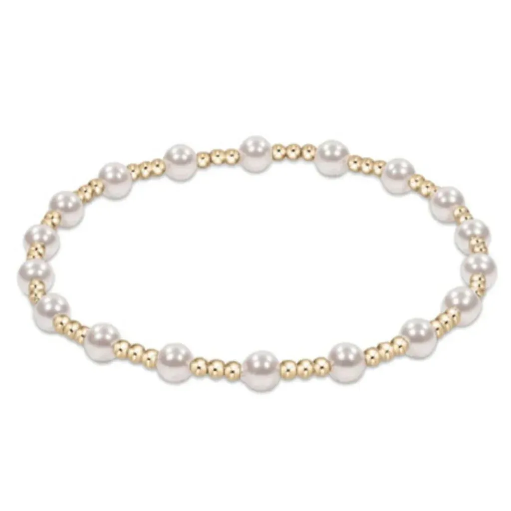Enewton - Extends - Classic Sincerity Pattern 4mm Bead Bracelet - Pearl