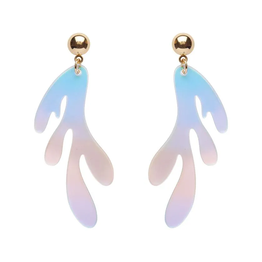Erstwilder - Reef Coral Drop Earrings – Iridescent