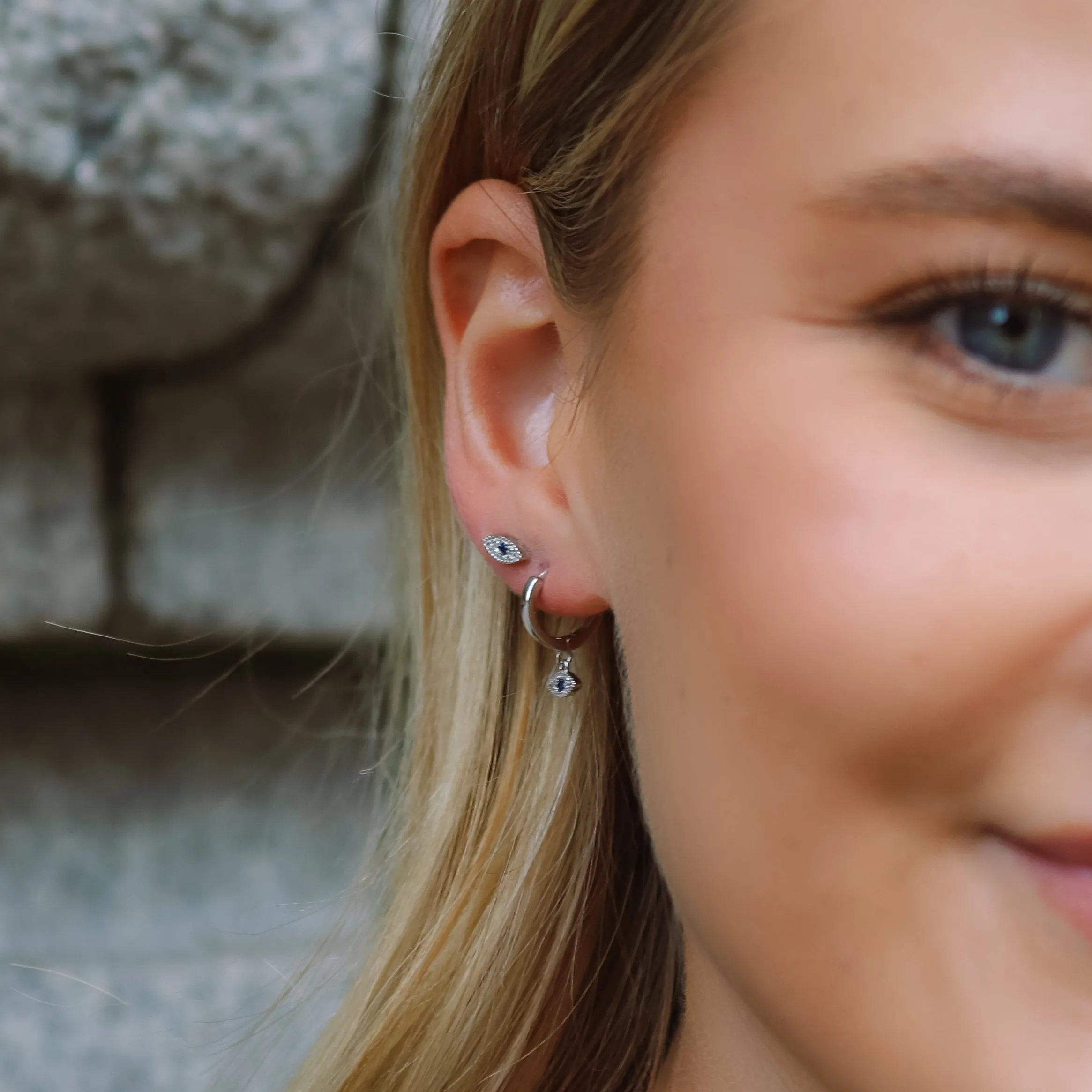 Evil Eye Earring Gift Set | Huggie Hoops & Stud Earrings | 925 Sterling Silver