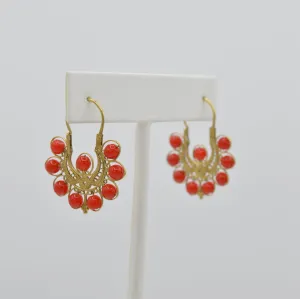Filagree Coral Earrings