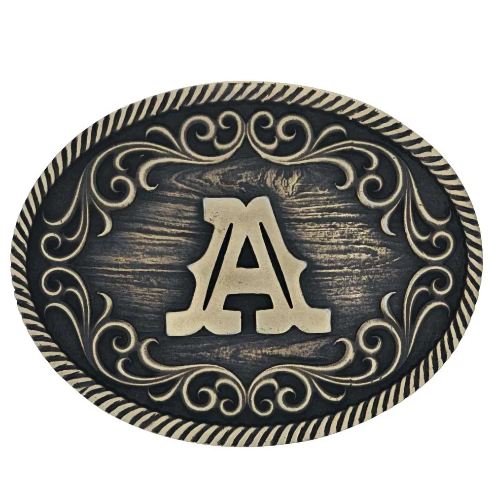 Filigree Initial A Attitude Belt Buckle