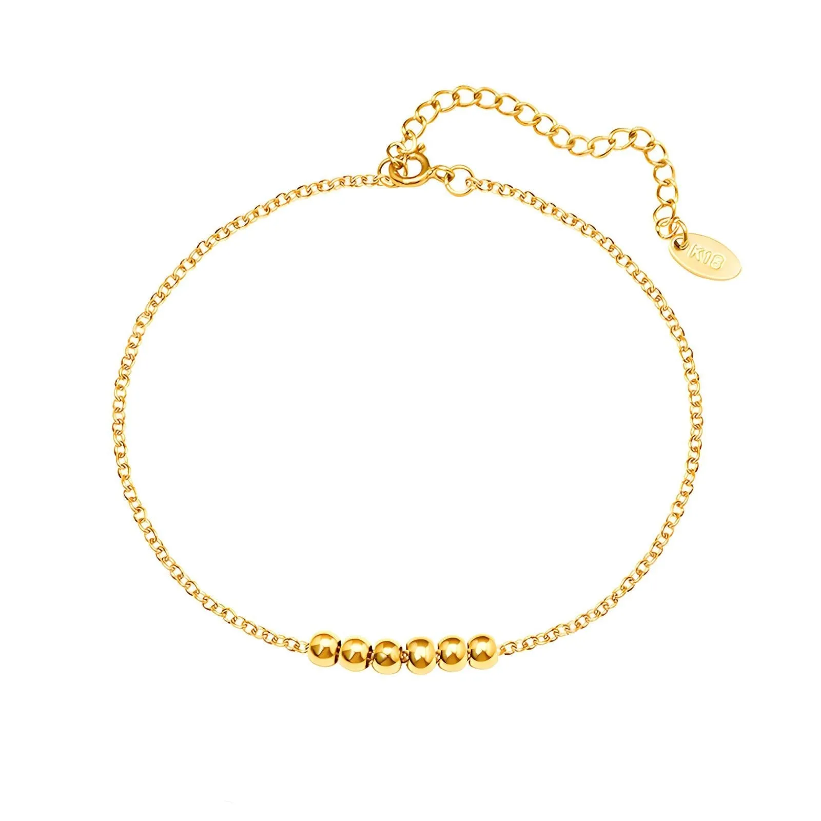Floating gold ball anklet – Tarnish Proof Jewellery