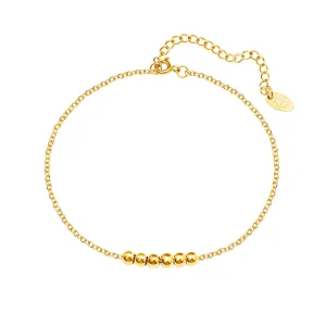 Floating gold ball anklet – Tarnish Proof Jewellery