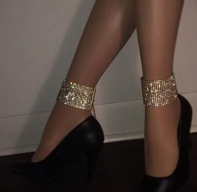 Geometric square diamond anklet anklet