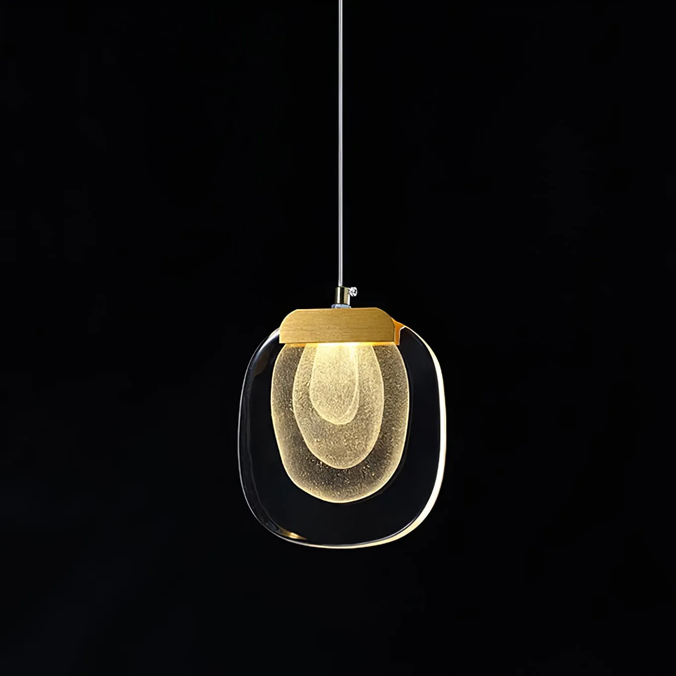 Glass Ripples Plug In Pendant Lamp