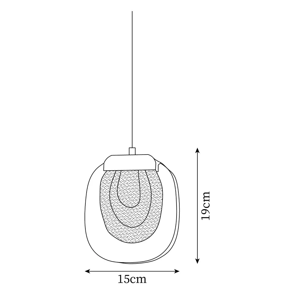 Glass Ripples Plug In Pendant Lamp