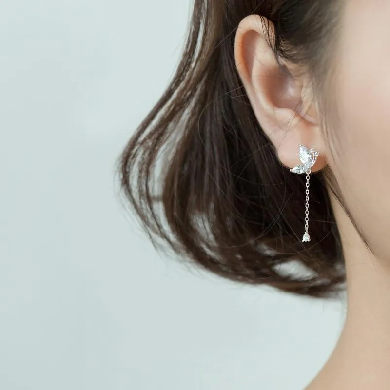 Glitterati Butterfly Chain Earrings