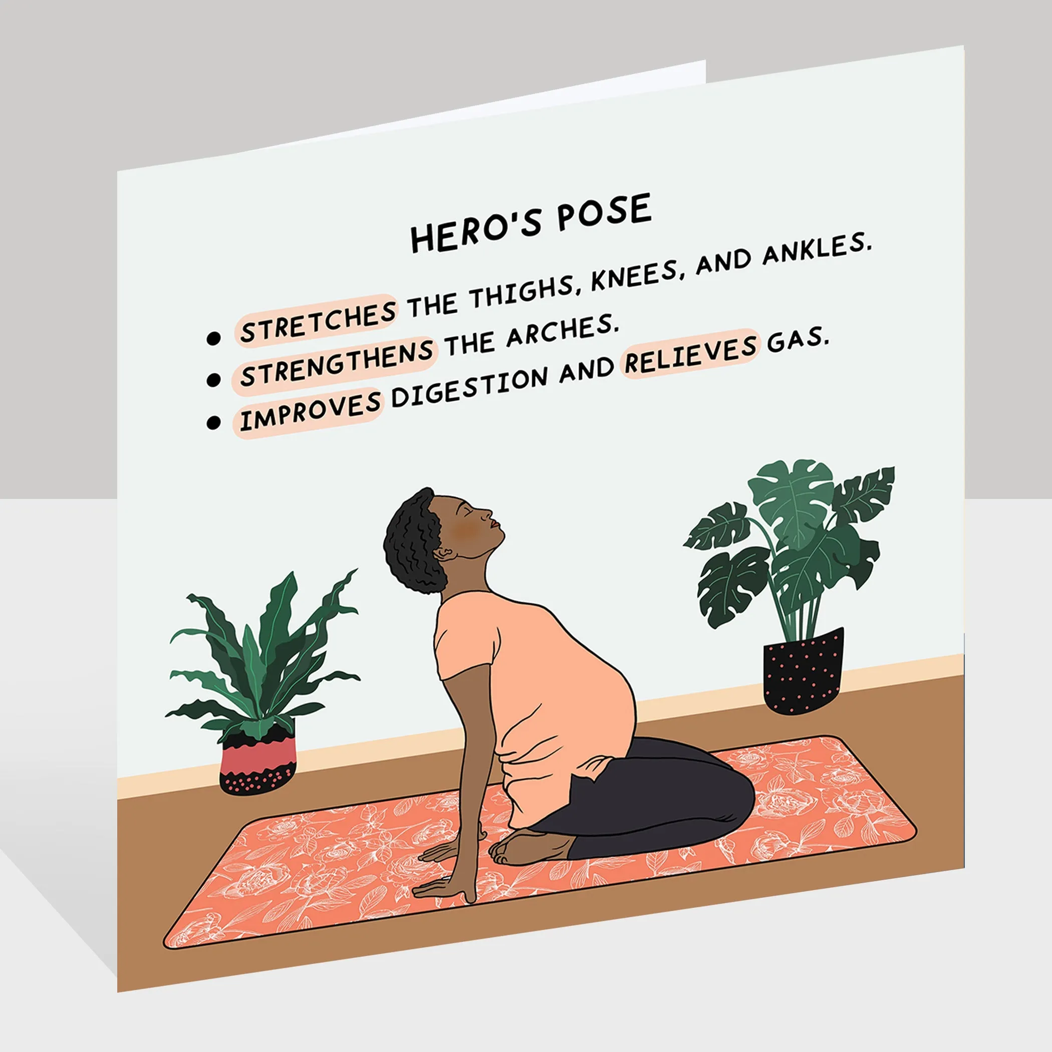 Hero's Pose Doodle Card