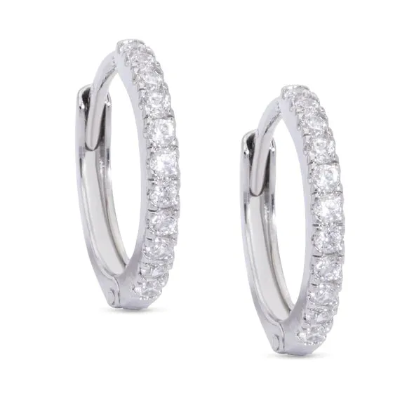 Hinged Hoop Earrings - Clear