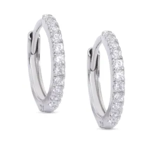Hinged Hoop Earrings - Clear