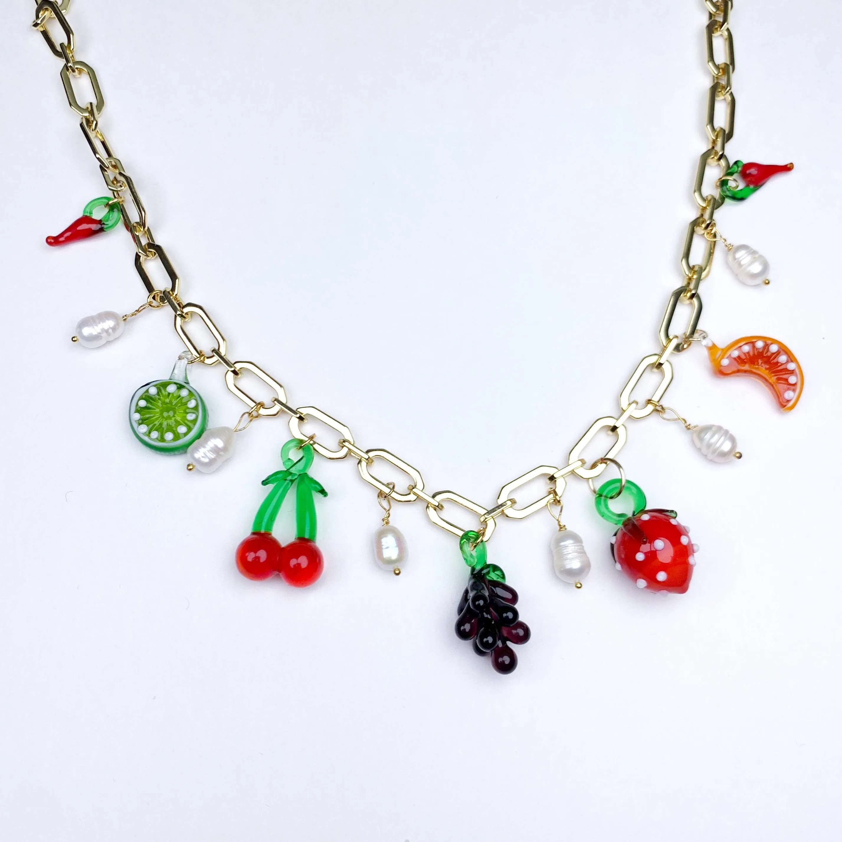 Juicy Fruit Curated Charm Necklace