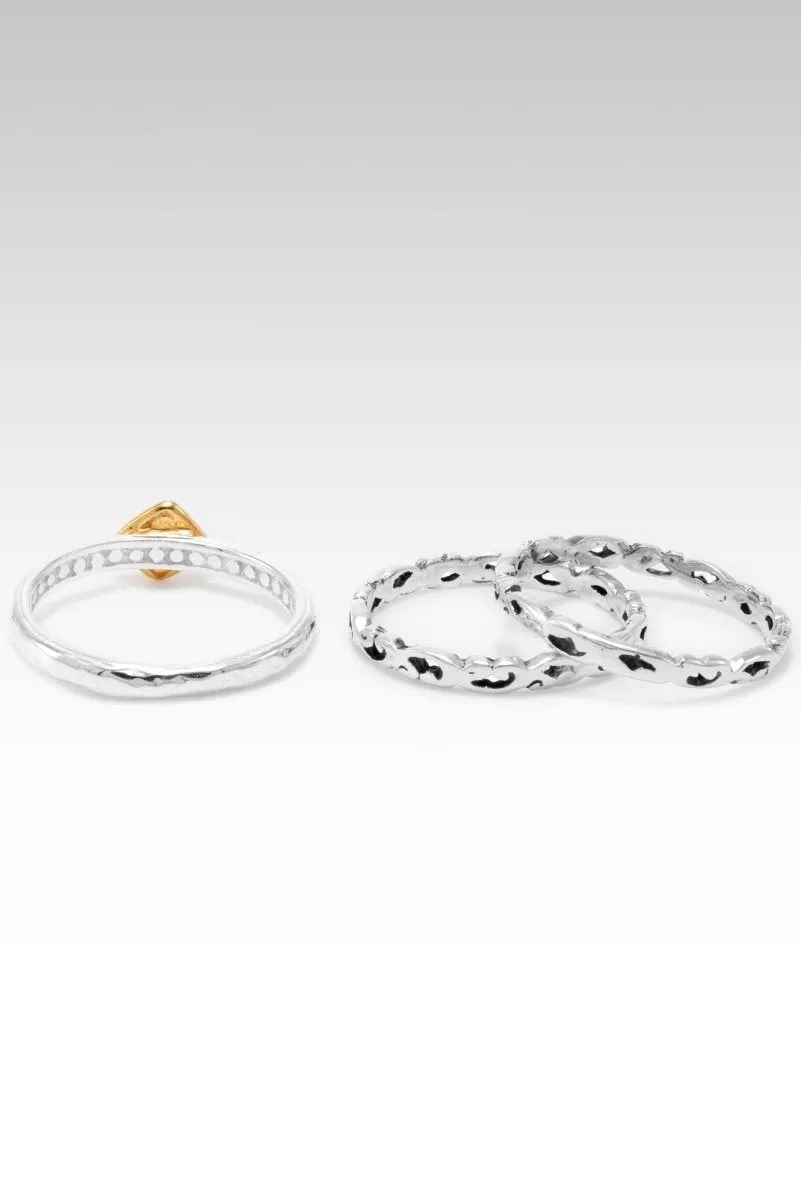 Keep His Commandments Ring Set of 3™ in Janyl Adair & 18K Gold