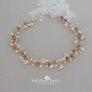 Keri floral leaf wreath / headband - Assorted custom colors to order
