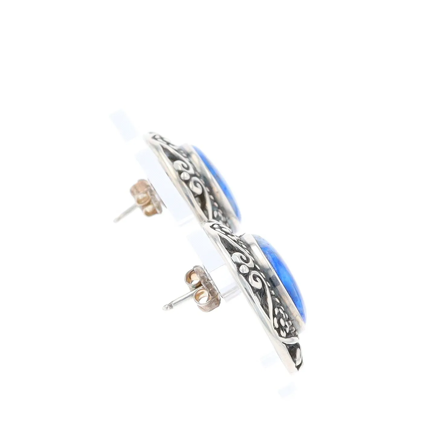 Lapis Floral Filigree Earrings - Relios Jewelry Carolyn Pollack