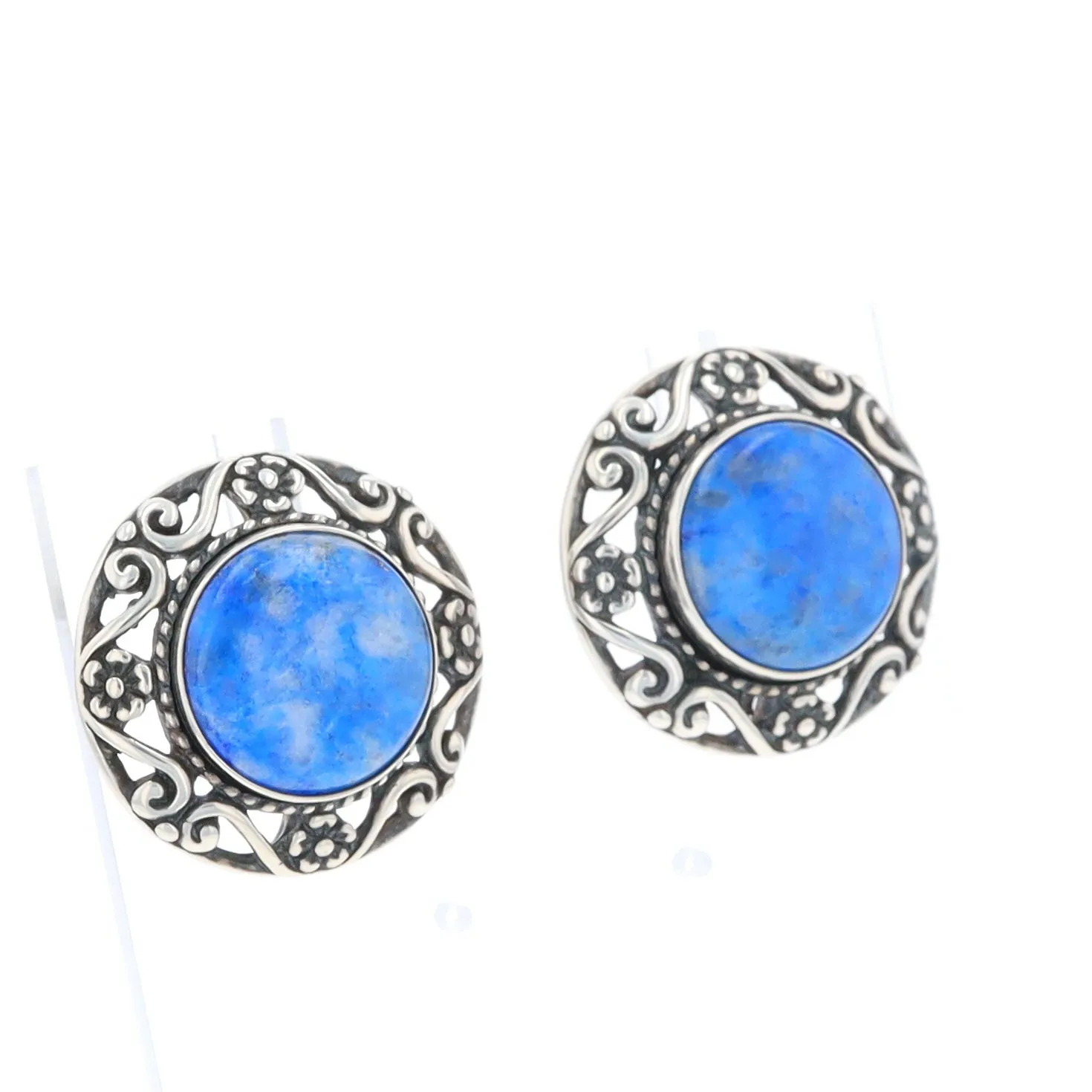 Lapis Floral Filigree Earrings - Relios Jewelry Carolyn Pollack