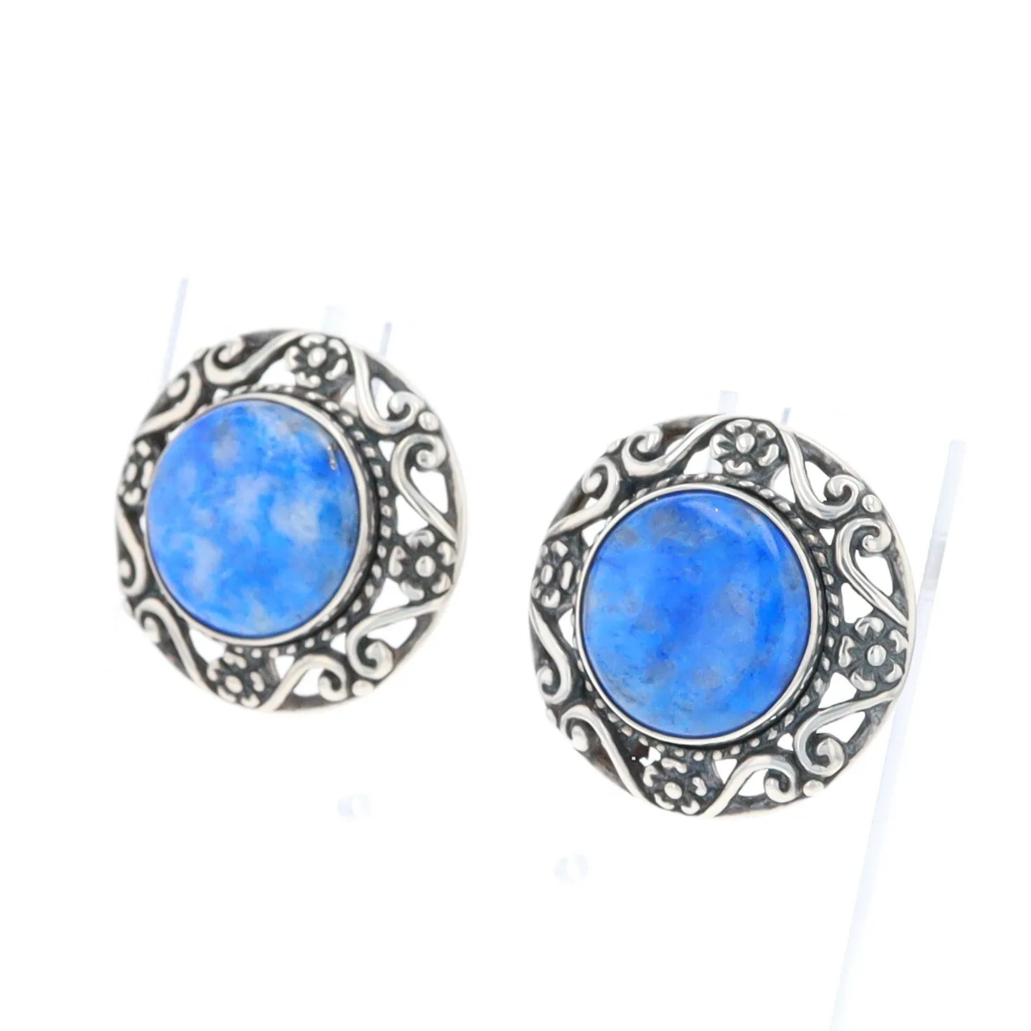 Lapis Floral Filigree Earrings - Relios Jewelry Carolyn Pollack