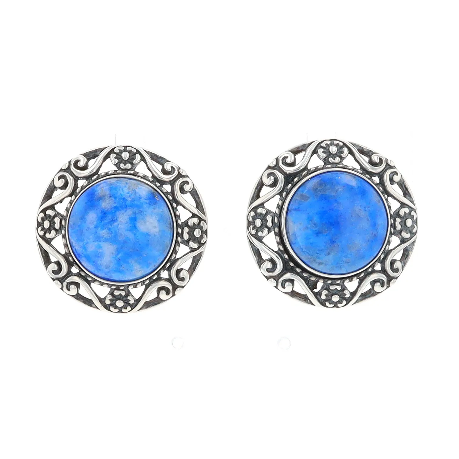 Lapis Floral Filigree Earrings - Relios Jewelry Carolyn Pollack