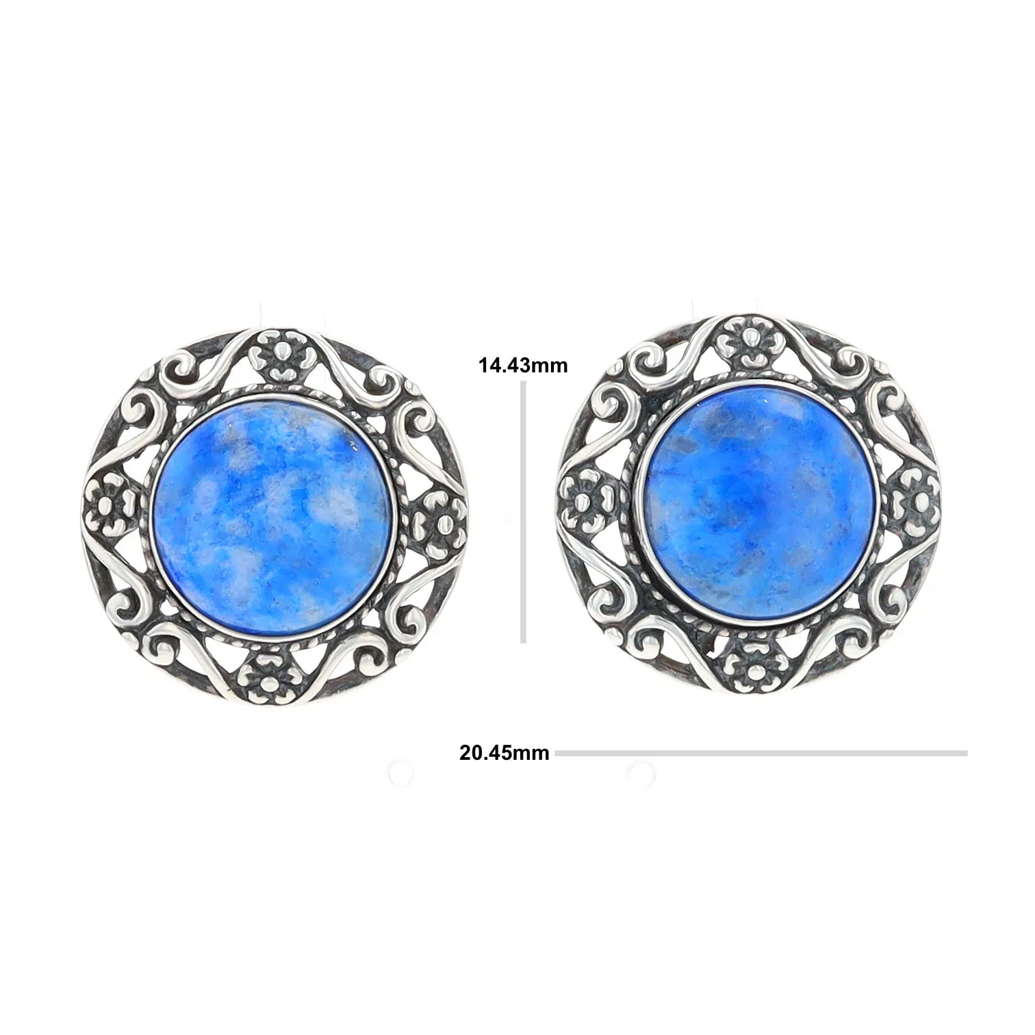 Lapis Floral Filigree Earrings - Relios Jewelry Carolyn Pollack