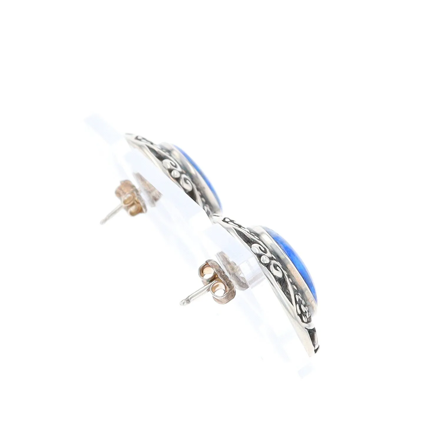 Lapis Floral Filigree Earrings - Relios Jewelry Carolyn Pollack