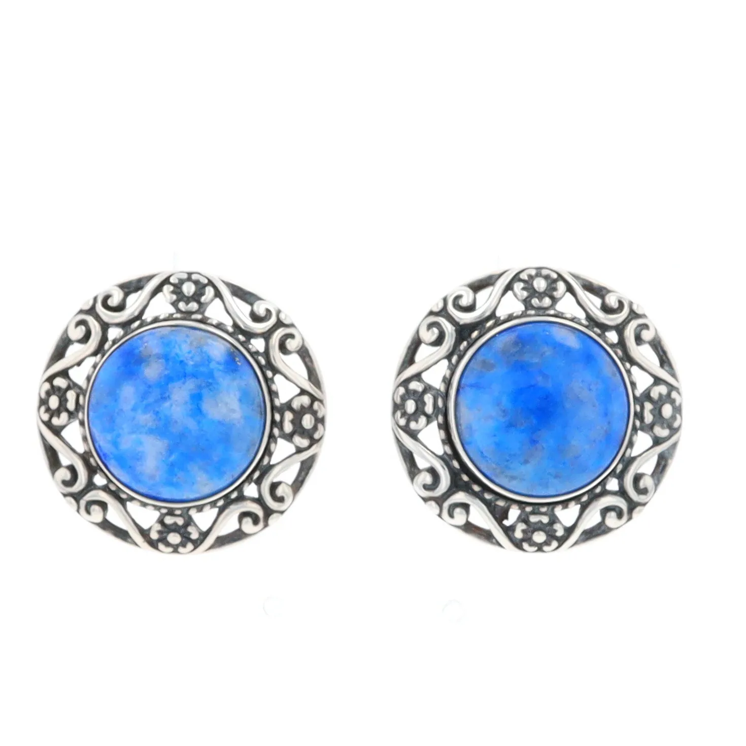 Lapis Floral Filigree Earrings - Relios Jewelry Carolyn Pollack