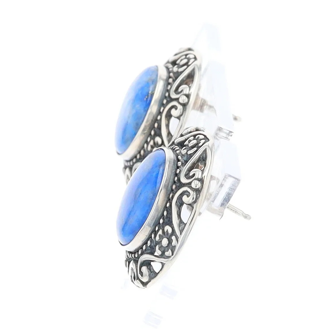 Lapis Floral Filigree Earrings - Relios Jewelry Carolyn Pollack