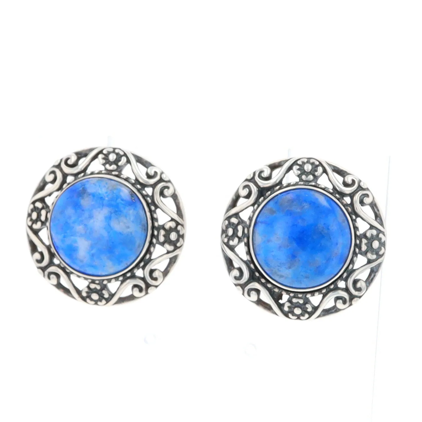 Lapis Floral Filigree Earrings - Relios Jewelry Carolyn Pollack