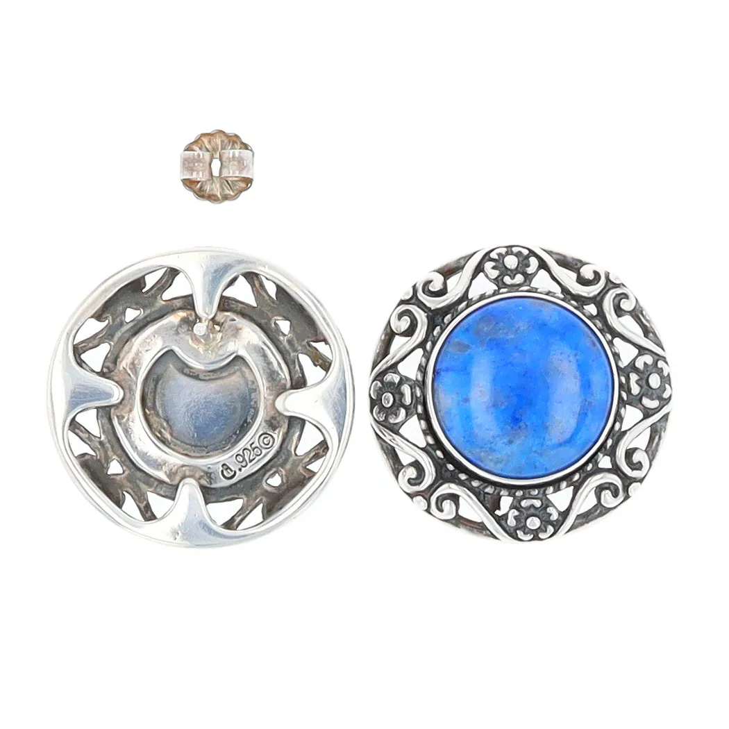 Lapis Floral Filigree Earrings - Relios Jewelry Carolyn Pollack